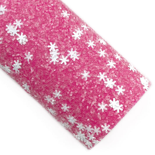 Jolly Pink Ice & Snow Chunky Glitter Sheet