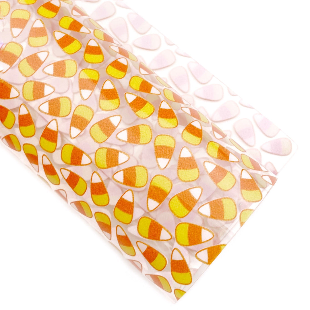 Halloween Candy Corn Transparent Jelly Vinyl