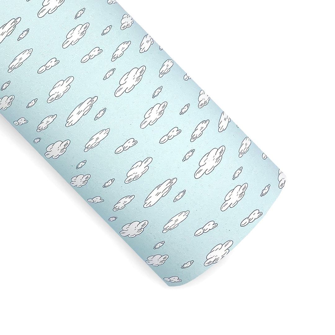 Cartoon Clouds Shimmer Suede Sheets