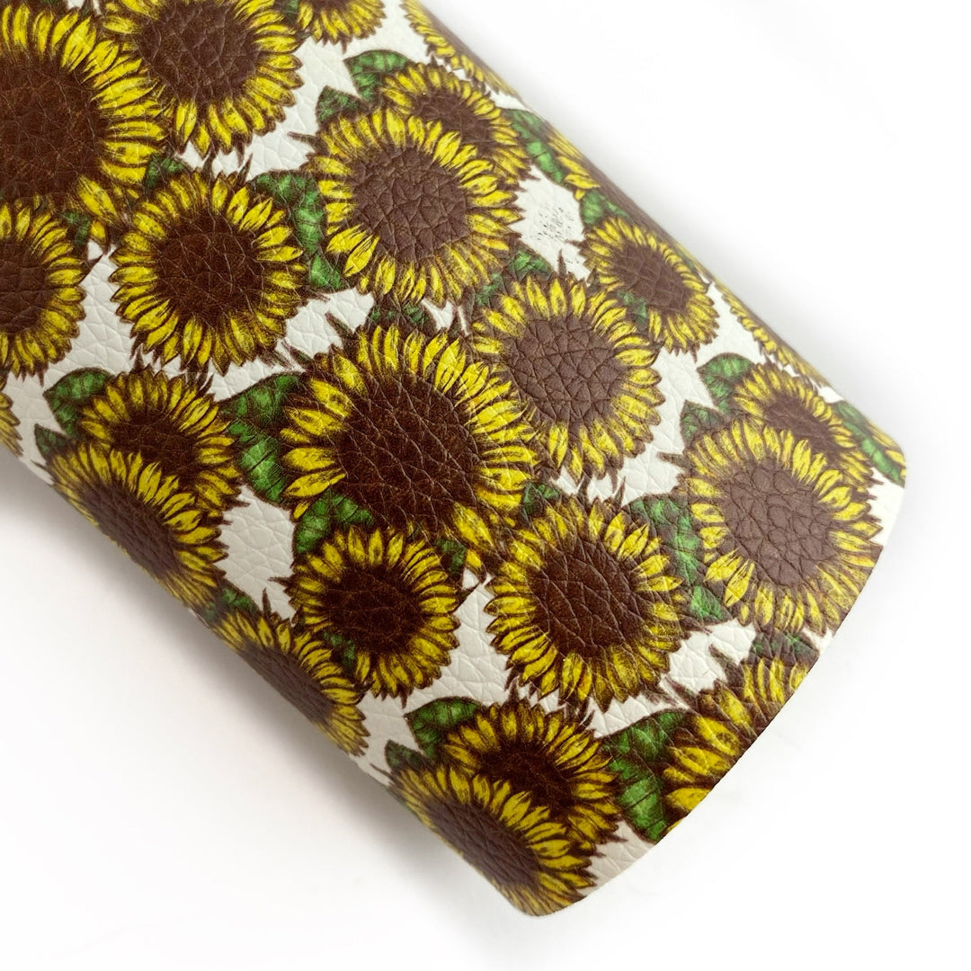 Sunflower Field Vegan Leather