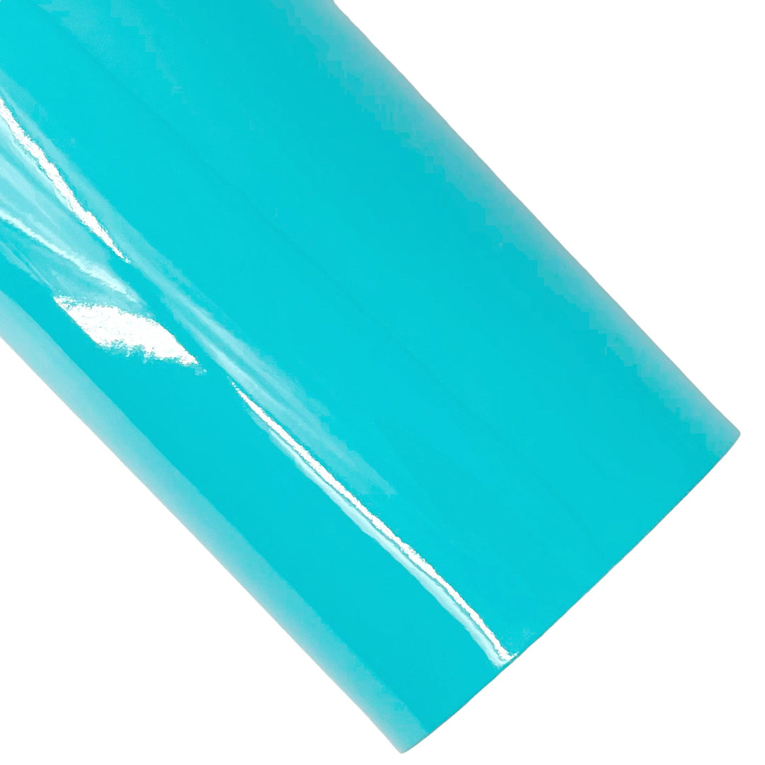 Aqua Patent Vegan Leather Sheets