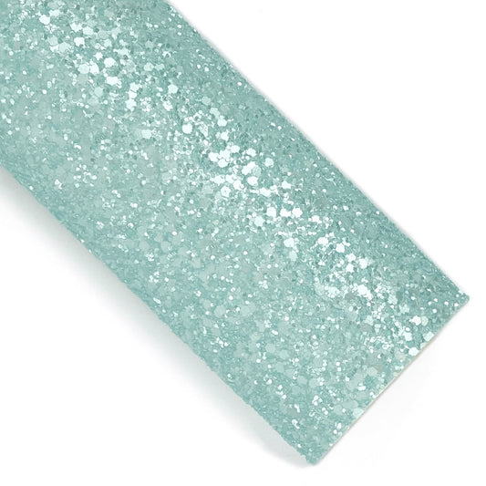 Ice Blue Luster Glitter Faux Leather Sheets