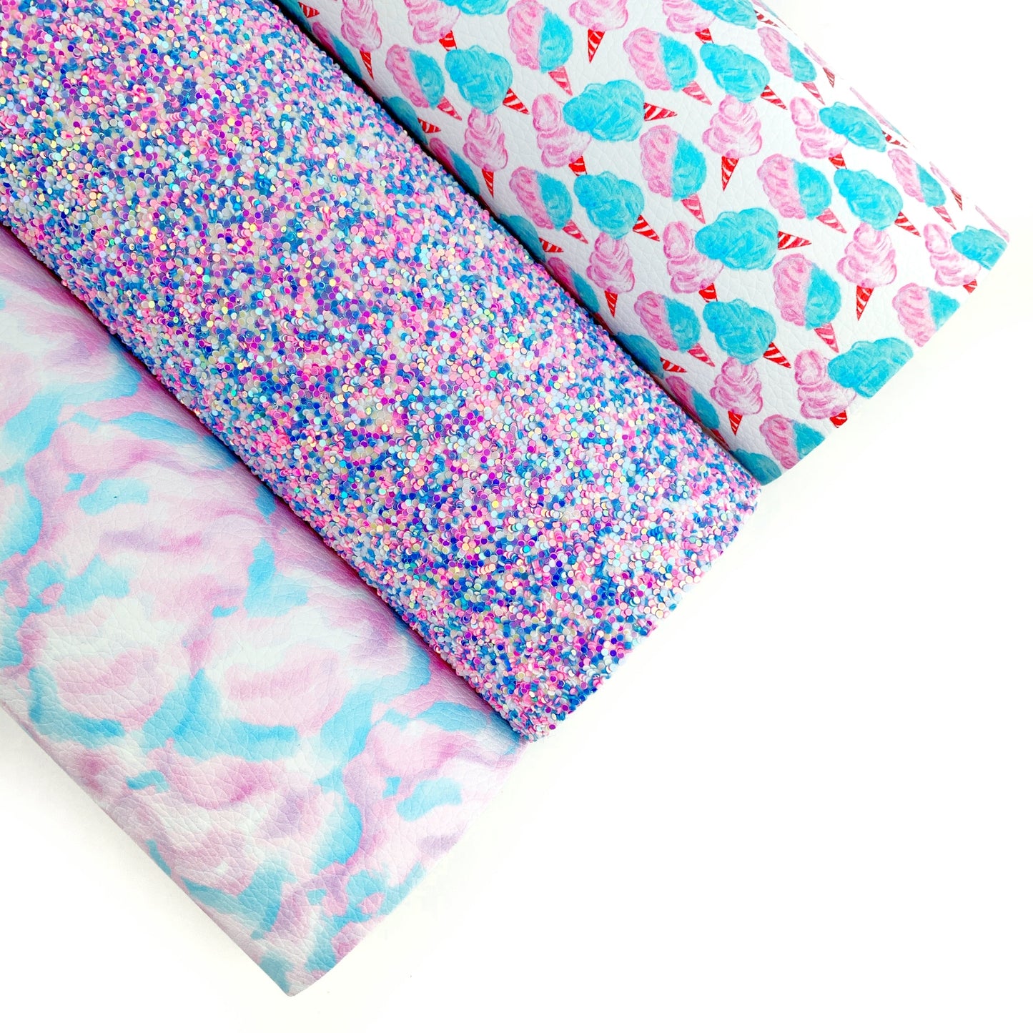 Cotton Candy Lux© Chunky Glitter Faux Leather Sheets