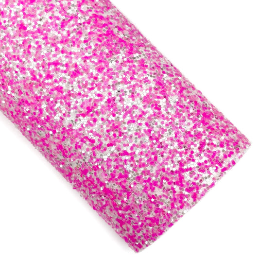 Watermelon Snow Cone Chunky Glitter Faux Leather Sheets