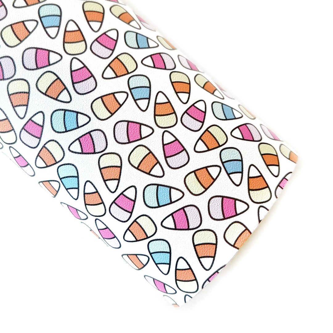 Pastel Candy Corn Vegan Leather