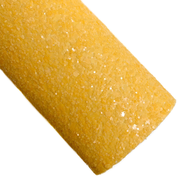 Cantaloupe Glassy Glitter Faux Leather Sheets