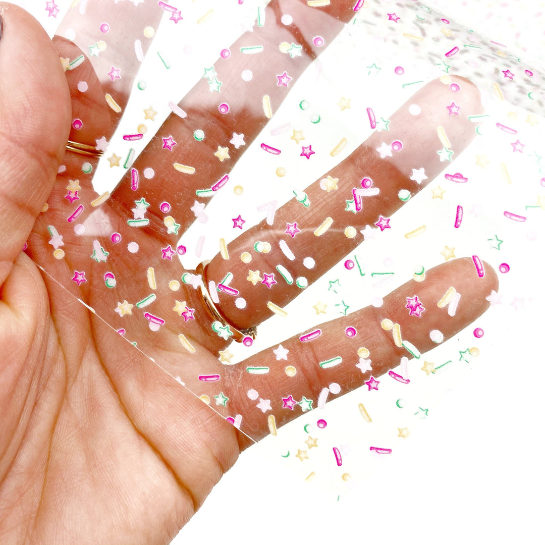 Pastel Sprinkle Mix Transparent Jelly Vinyl