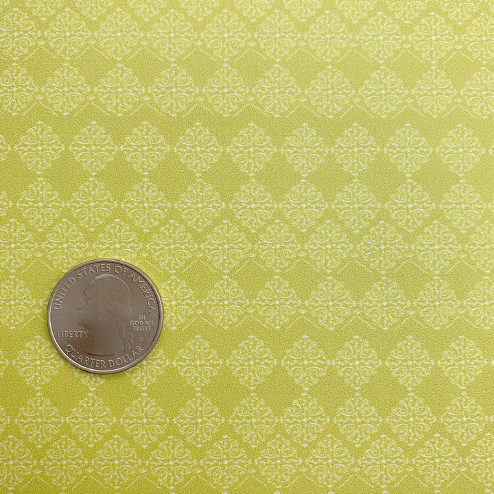 Chartreuse Pottery Print Vegan Leather