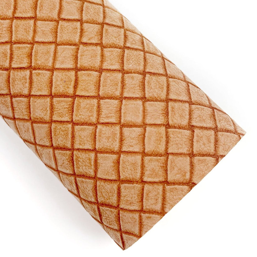 Waffle Cone Embossed Vegan Leather Sheets