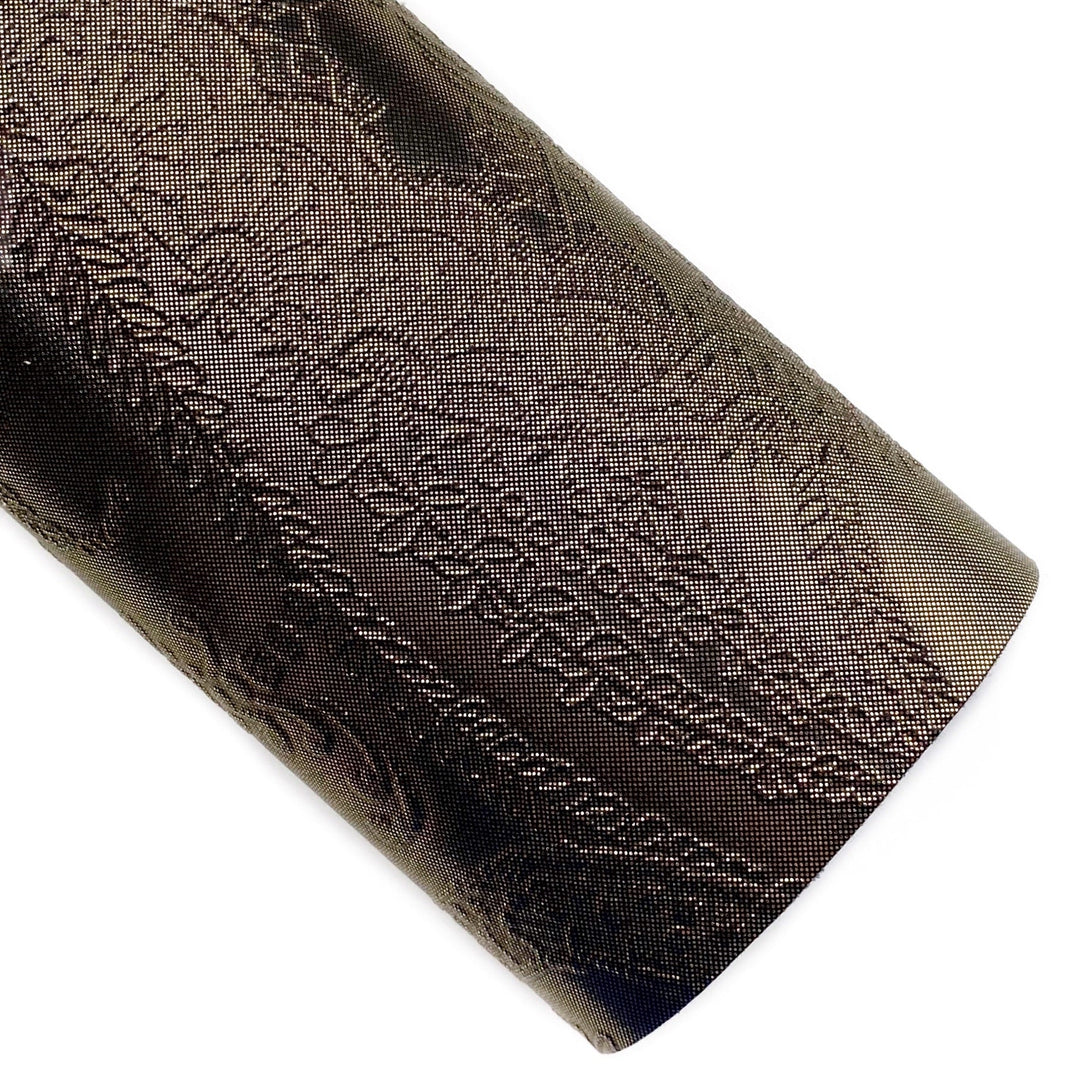 Bronze Metallic Applique Lace Embossed Vegan Leather Sheets