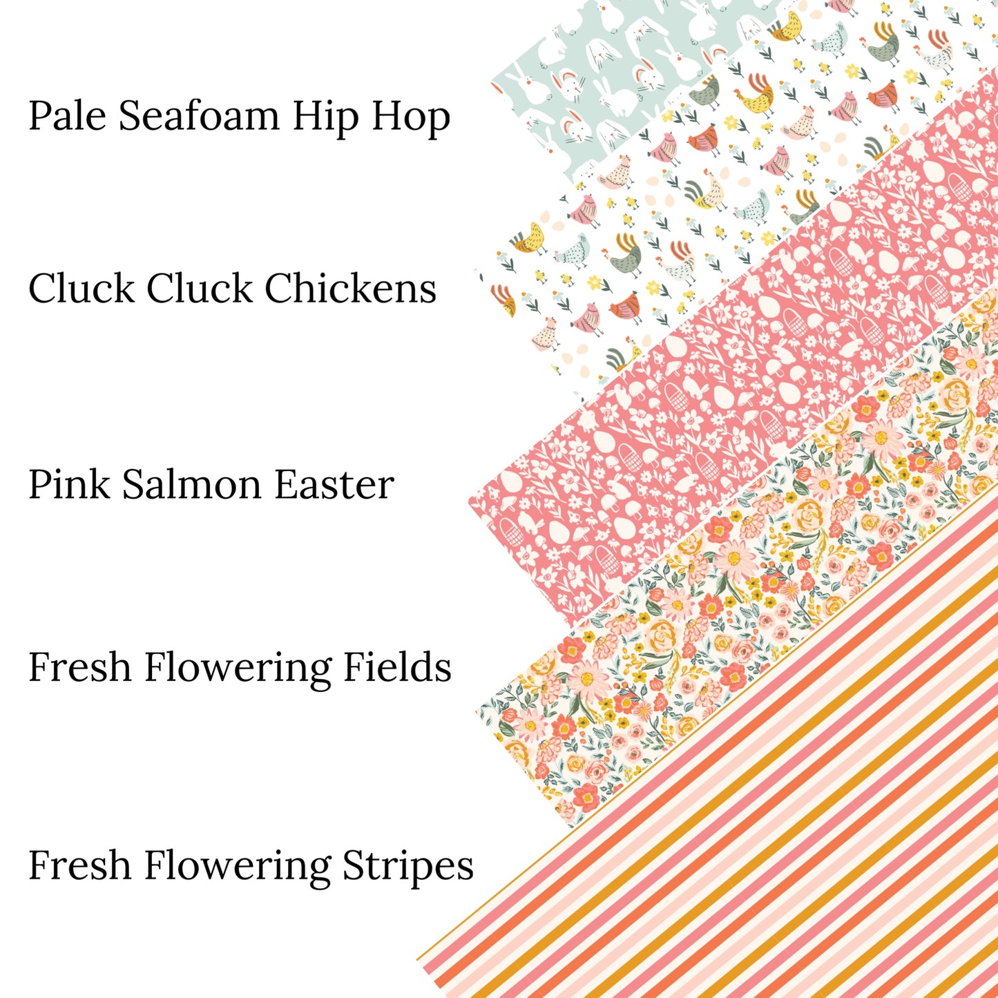 Pink Salmon Easter Faux Leather Sheets