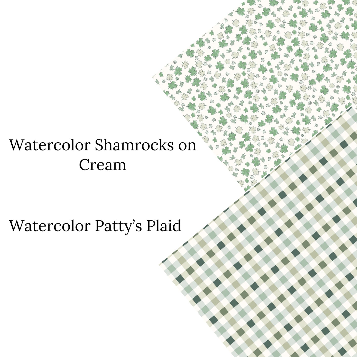 Watercolor Patty’s Plaid Faux Leather Sheets