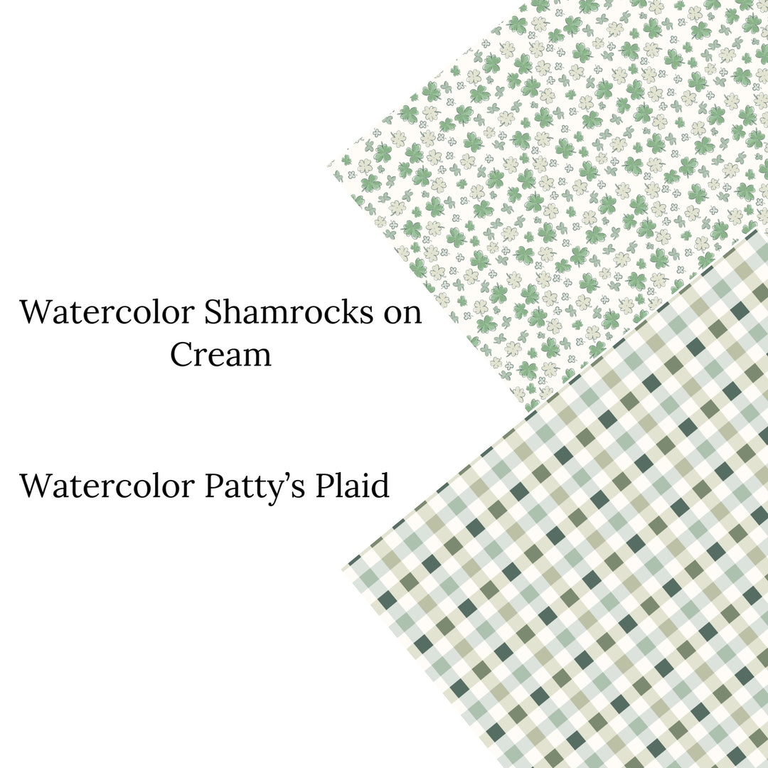 Watercolor Patty’s Plaid Faux Leather Sheets