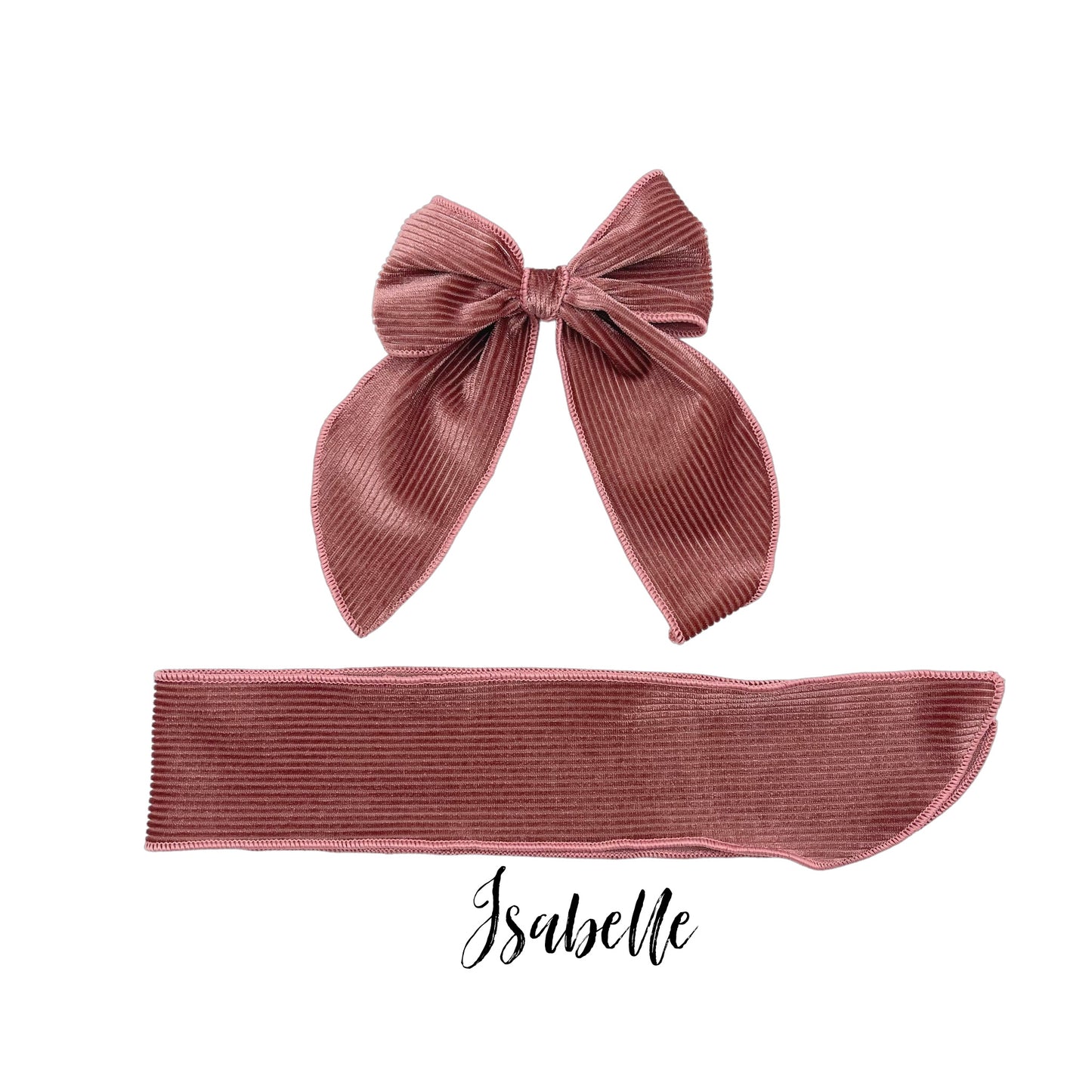 Fall Corduroy Velvet Solid Bows w/Clips