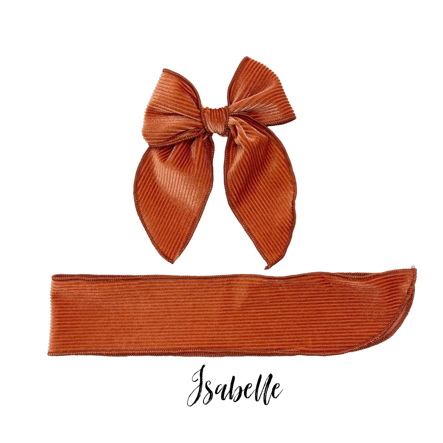 Fall Corduroy Velvet Solid Bows w/Clips