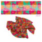 These tropical floral themed no sew bow strips can be easily tied and attached to a clip for a finished hair bow. These summer patterned bow strips are great for personal use or to sell. These bow strips feature pink and orange tropical flowers on green.