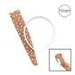 These speckled themed headband kits are easy to assemble and come with everything you need to make your own knotted headband. These kits include a custom printed and sewn fabric strip and a coordinating velvet or ribbed headband. The headband kits features small cream speckled dots on tan.