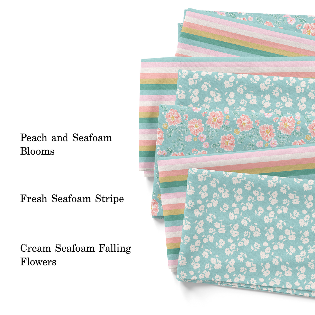 Fresh Seafoam Stripe Fabric By The Yard