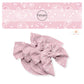 Pastel pink bandana pattern western themed hair bow strips.