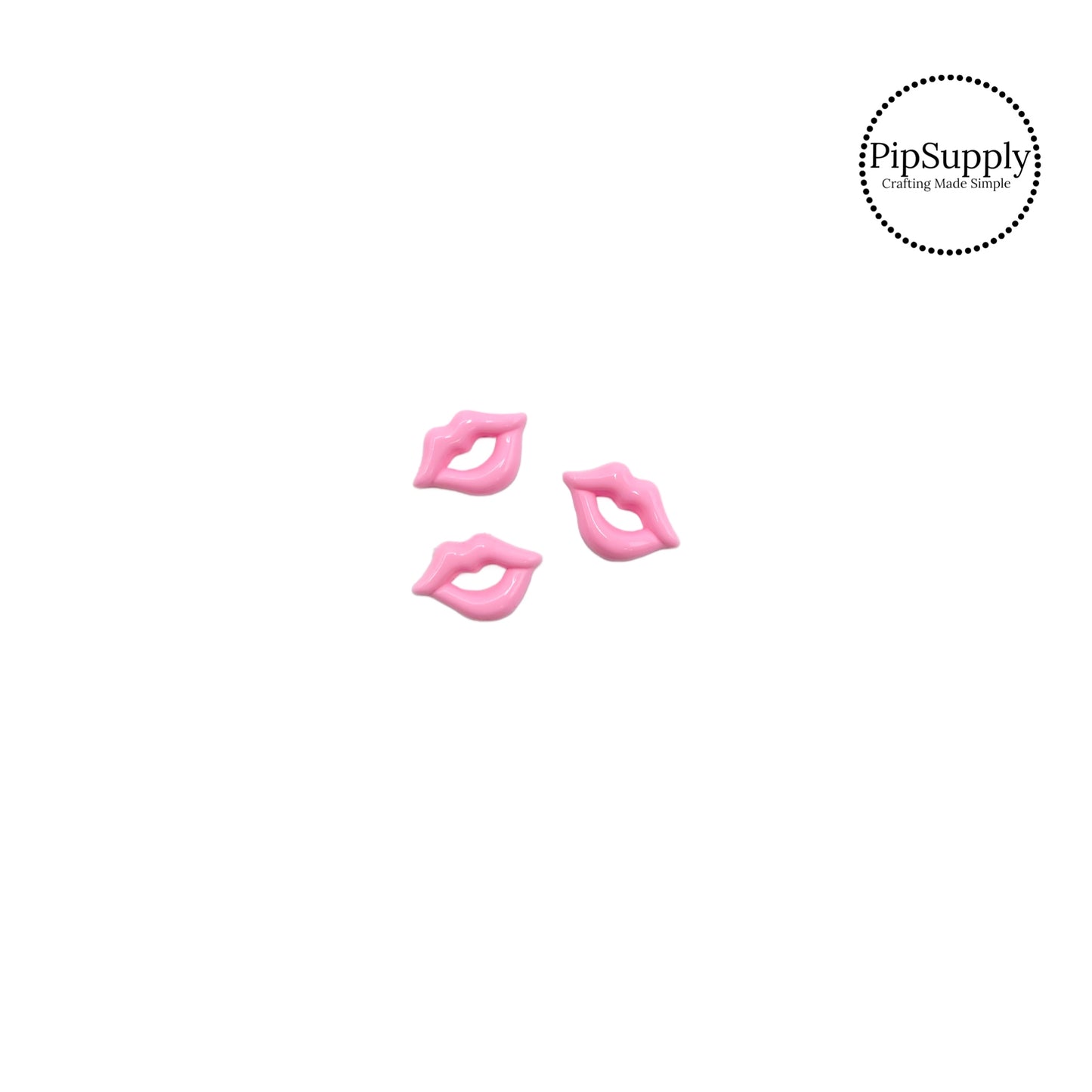 Light pink kissy lip embellishment