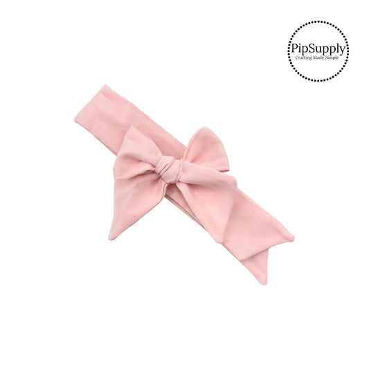 light pink solid hair bow strip