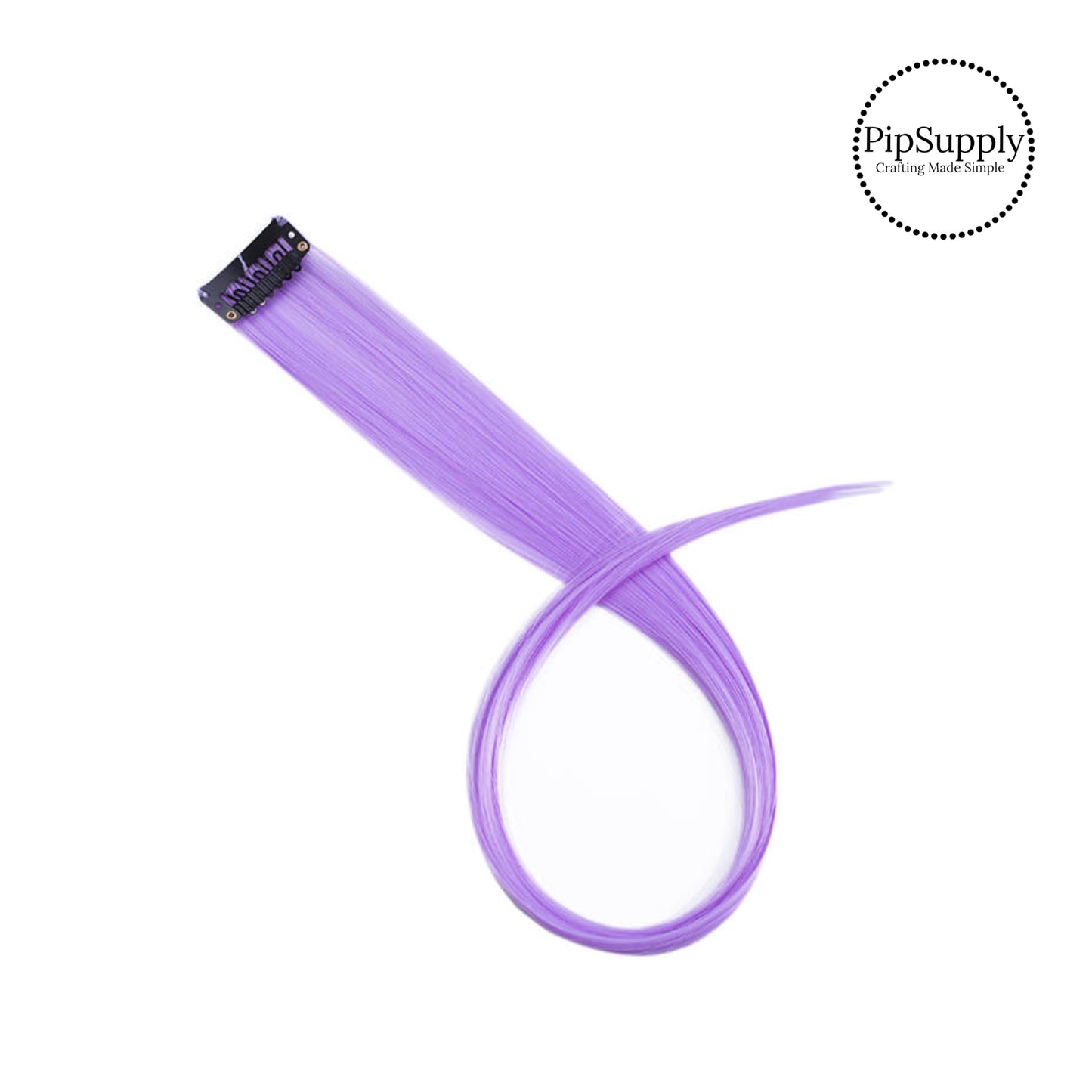 Light purple solid hair clip extensio n