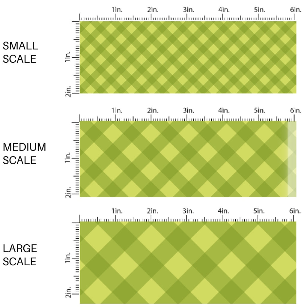 These spring fabric by the yard features green plaid pattern. This fun pattern fabric can be used for all your sewing and crafting needs!