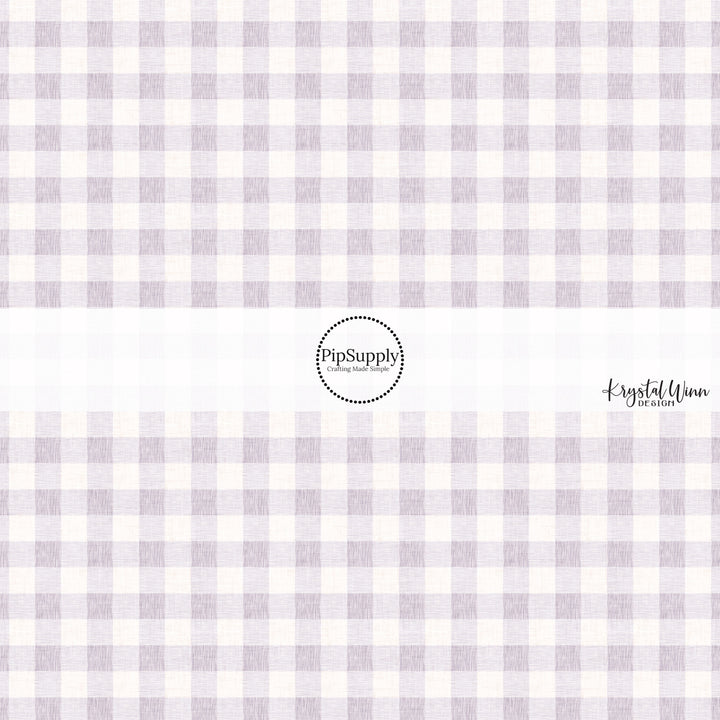 This Easter fabric by the yard features lilac linen checker pattern. This fun pattern fabric can be used for all your sewing and crafting needs!