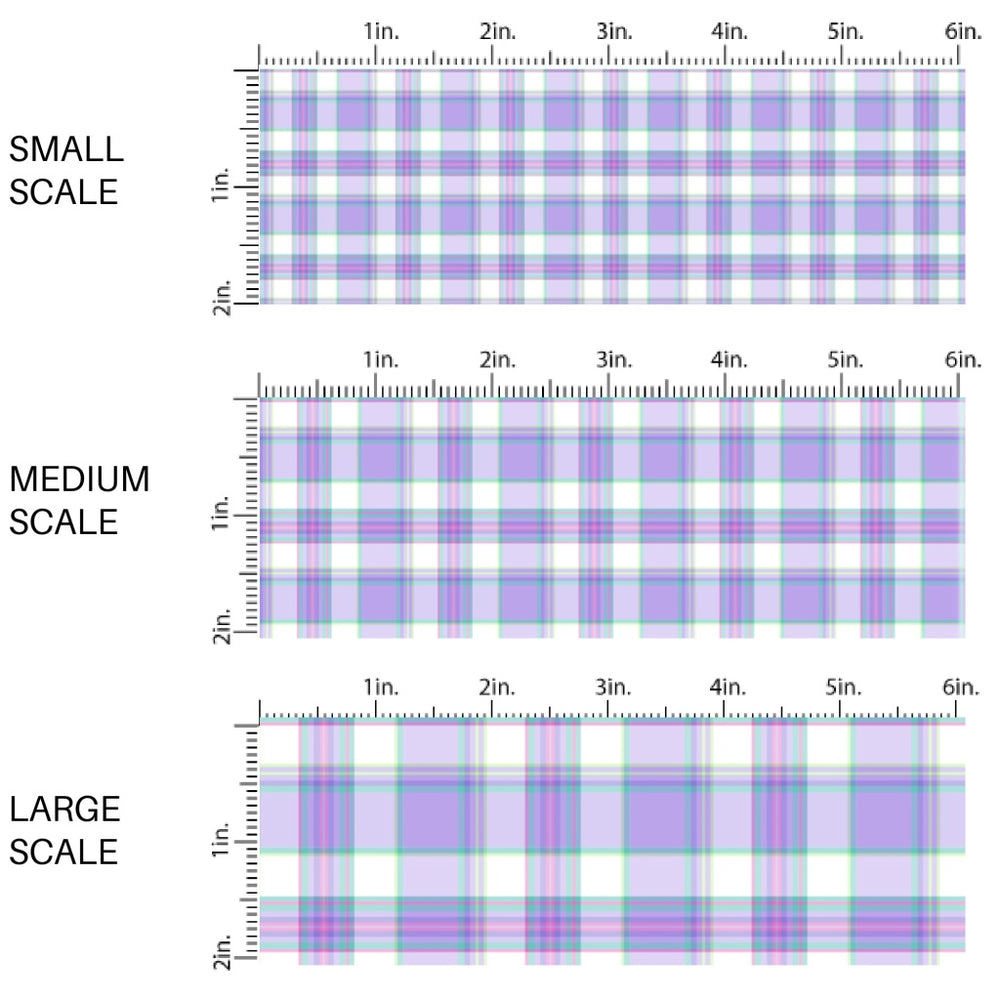 This spring fabric by the yard features purple spring tartan pattern. This fun pattern fabric can be used for all your sewing and crafting needs!