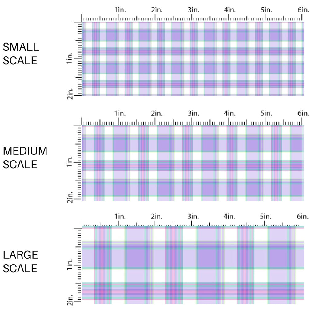 This spring fabric by the yard features purple spring tartan pattern. This fun pattern fabric can be used for all your sewing and crafting needs!