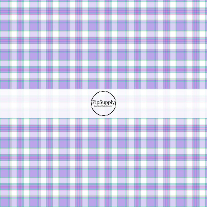 This spring fabric by the yard features purple spring tartan pattern. This fun pattern fabric can be used for all your sewing and crafting needs!