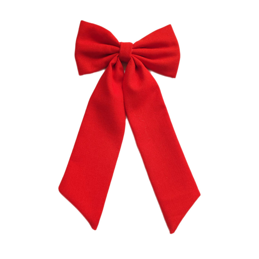These long tail solid linen pre-cut tied bows are ready to package and resell to your customers no sewing or measuring necessary! These hair bows come with a clip already attached.