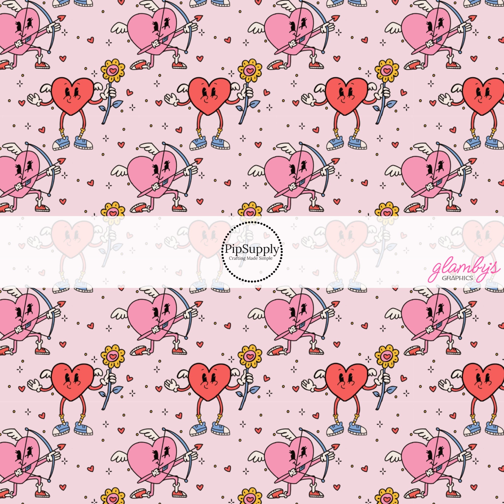Valentine's Day Hearts Fabric By The Yard - Love Struck Fabric By The ...