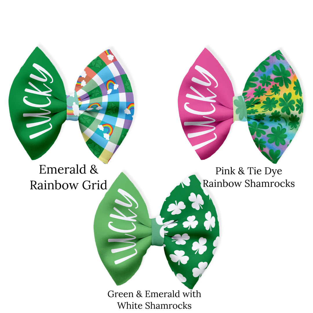 These St. Patrick's Day neoprene pinch bows can be quickly cut and assembled for a trendy holiday season bow. They're ideal for easy at-home styling, individual use, or even resale. Get creative and add a splash of color to your look with these low-maintenance bows.