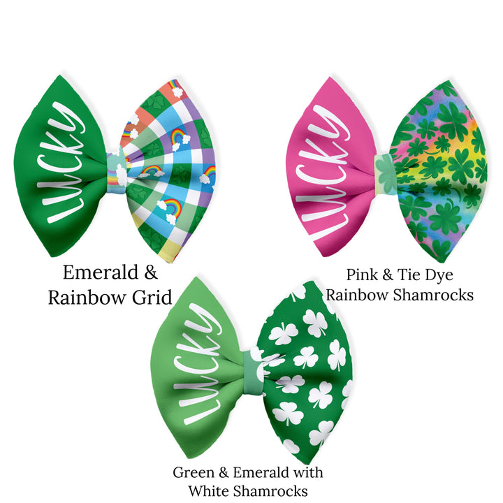 These St. Patrick's Day neoprene pinch bows can be quickly cut and assembled for a trendy holiday season bow. They're ideal for easy at-home styling, individual use, or even resale. Get creative and add a splash of color to your look with these low-maintenance bows.