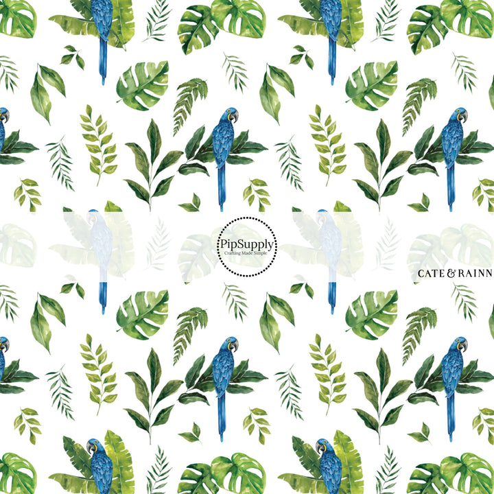 These jungle pattern faux leather sheets contain the following design elements: tropical jungle macaw. Our CPSIA compliant faux leather sheets or rolls can be used for all types of crafting projects.