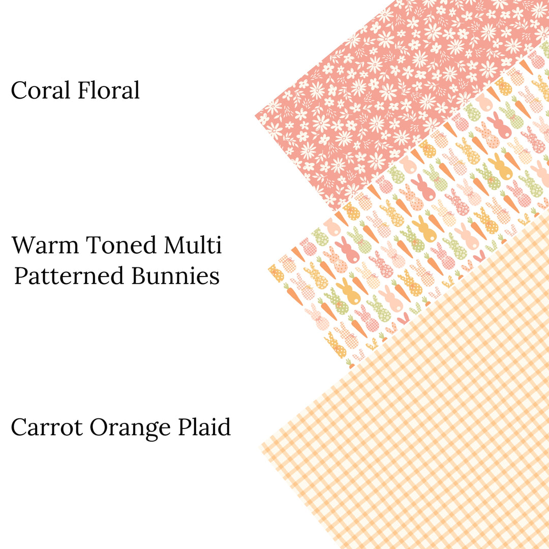 Carrot Orange Plaid Faux Leather Sheets