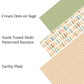 Earth Toned Multi Patterned Bunnies Faux Leather Sheets