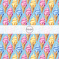This ice cream fabric by the yard features ice cream cones on blue. This fun themed fabric can be used for all your sewing and crafting needs!