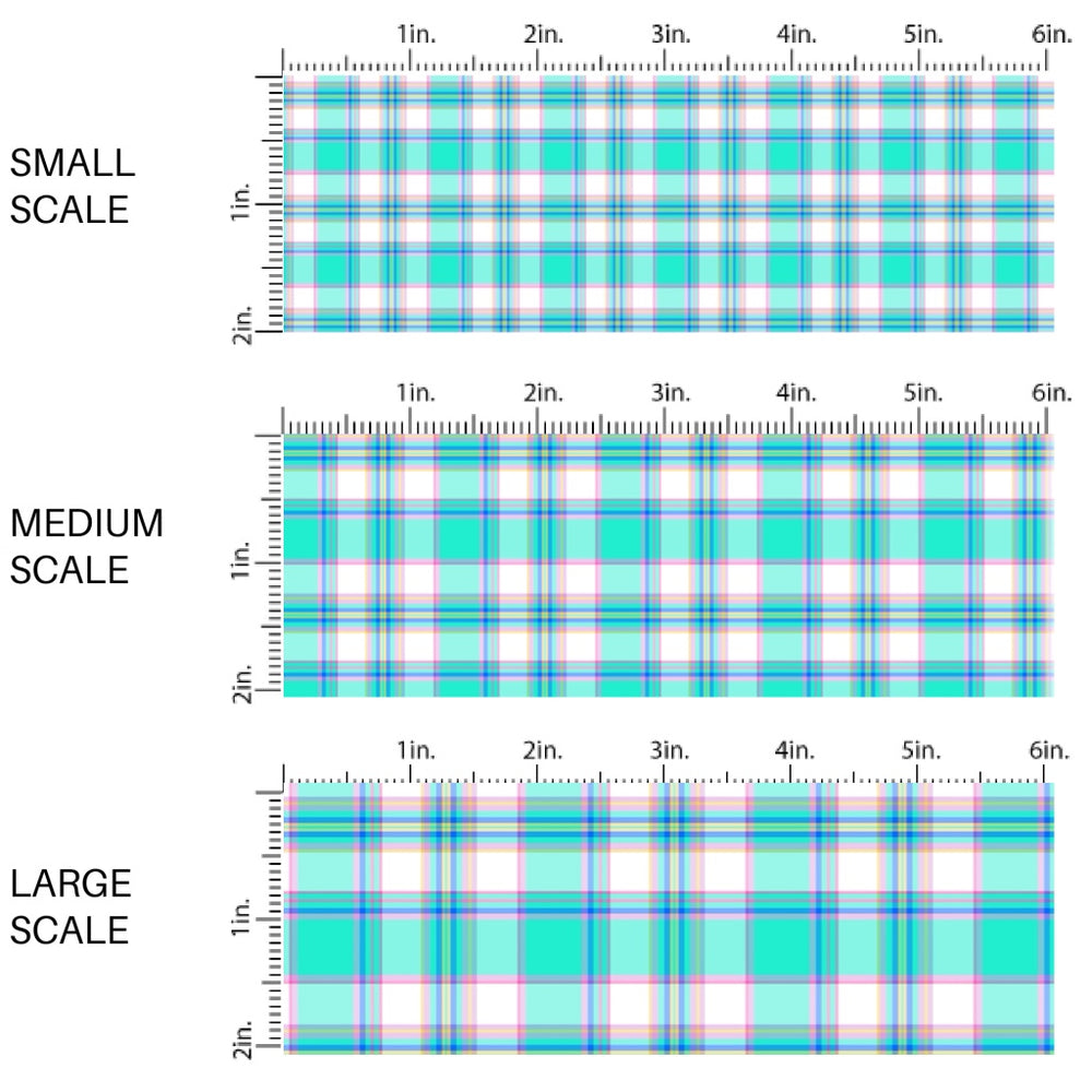 This spring fabric by the yard features mint spring tartan pattern. This fun pattern fabric can be used for all your sewing and crafting needs!