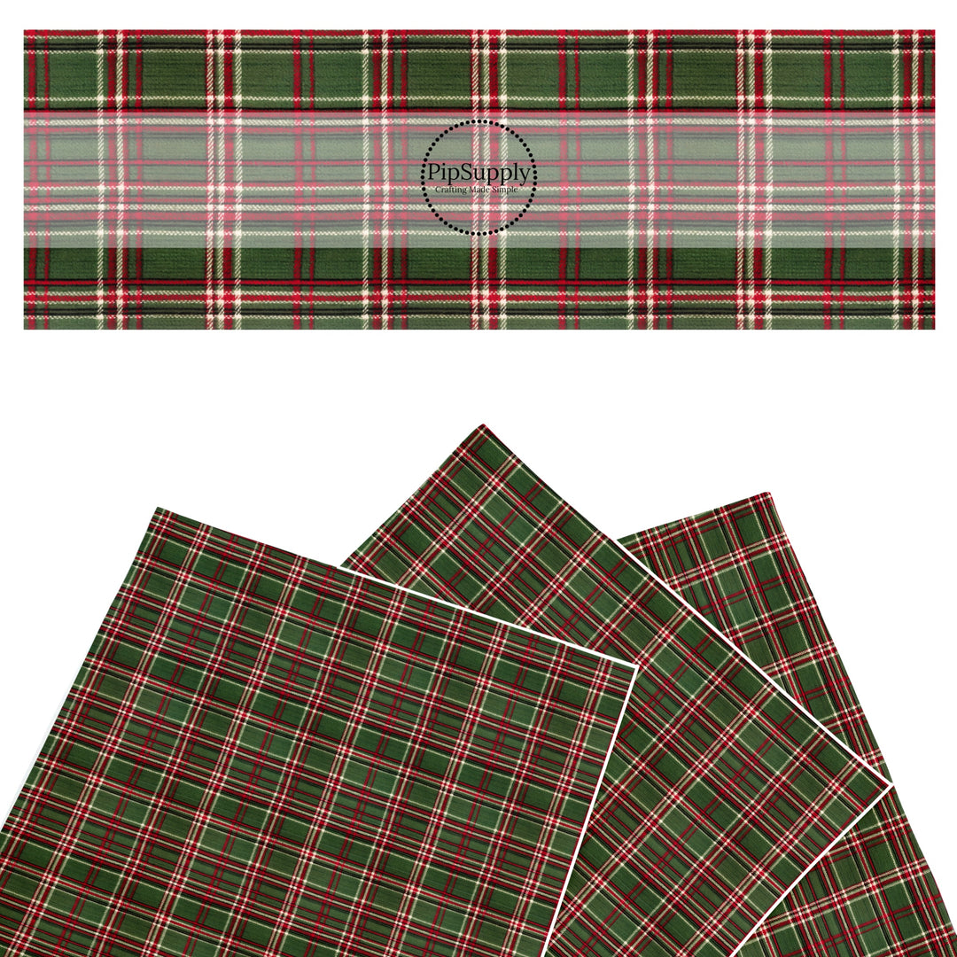 green moss flannel christmas gingham