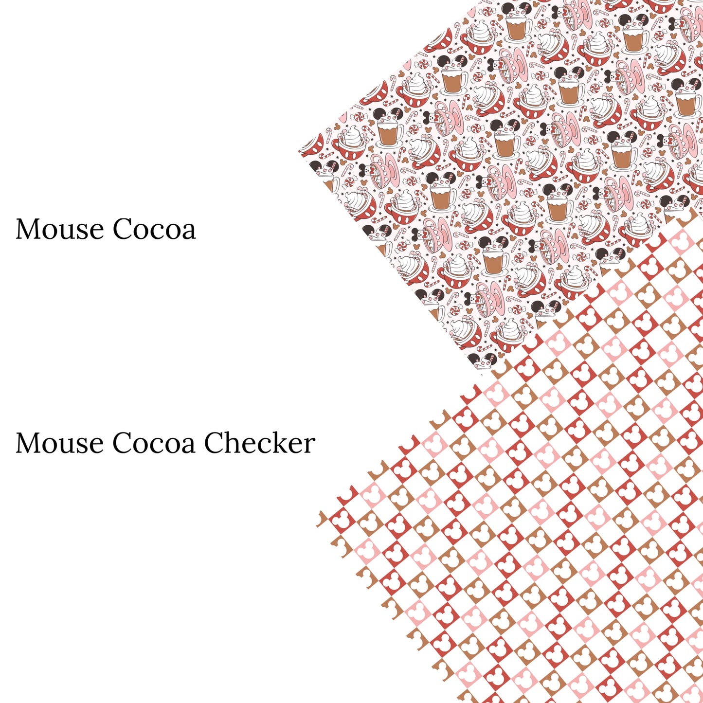 Mouse Cocoa Checker Faux Leather Sheets