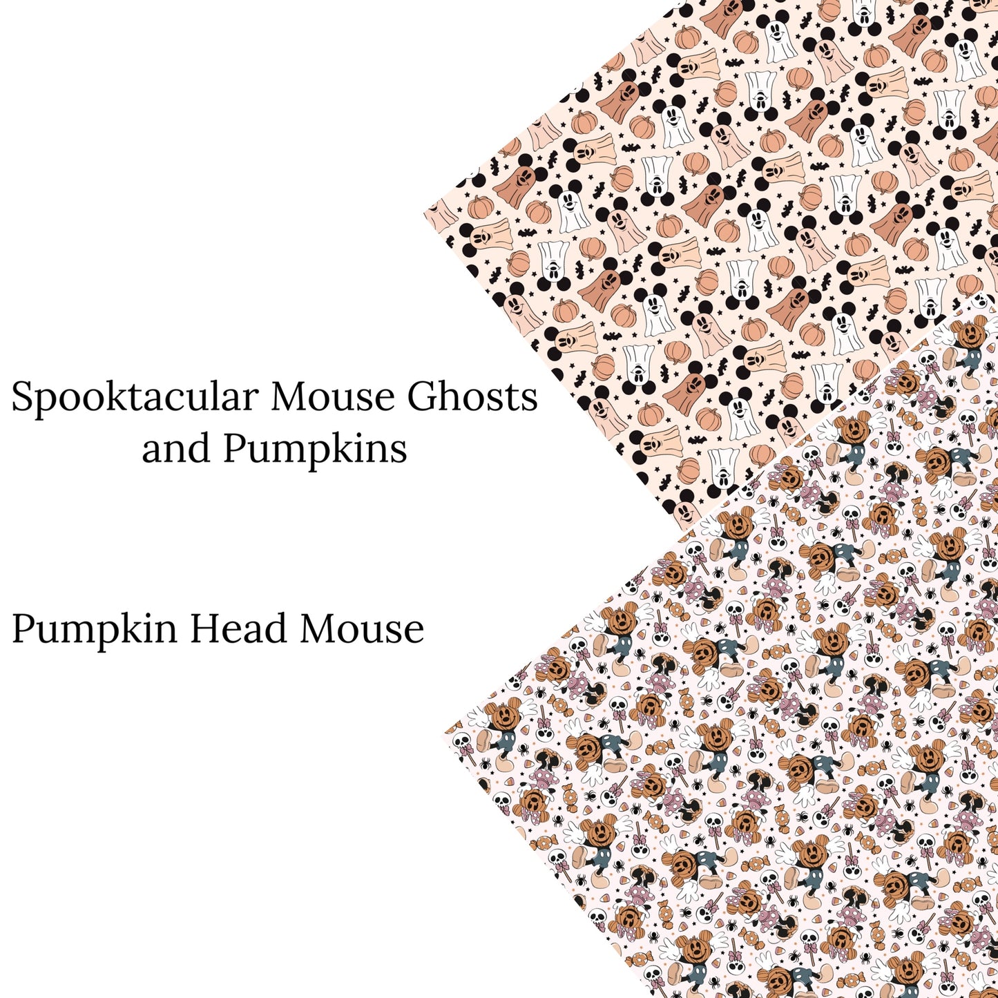 Pumpkin Head Mouse Faux Leather Sheets