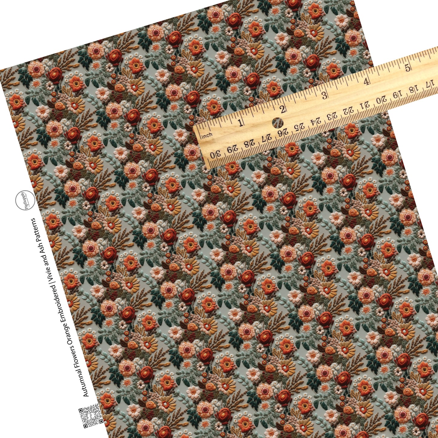 Multi flowers fall faux leather sheets