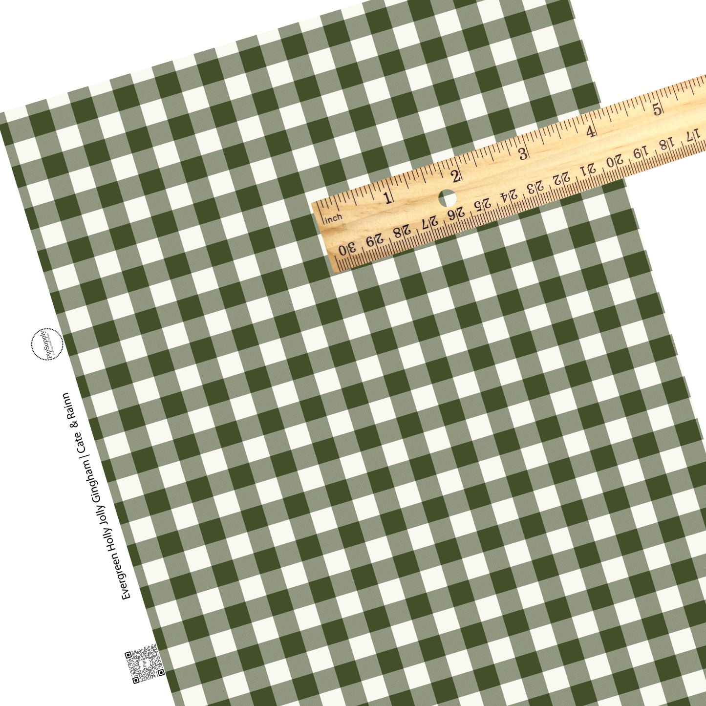 Green tiles on white checkered faux leather sheets