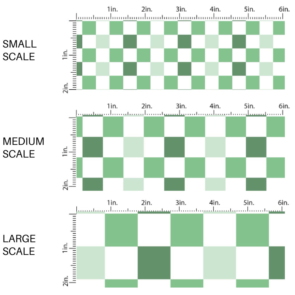 This holiday fabric by the yard features green and cream checkers. This festive pattern fabric can be used for all your sewing and crafting needs!