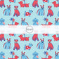 This 4th of July fabric by the yard features patriotic dogs on blue. This fun patriotic themed fabric can be used for all your sewing and crafting needs!