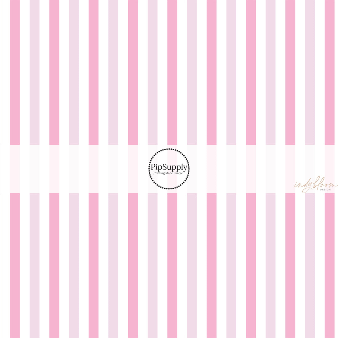 These spring fabric by the yard features pink stripe pattern. This fun pattern fabric can be used for all your sewing and crafting needs!
