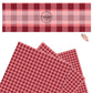 Cranberry and pink plaid faux leather sheets
