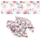 These summer floral themed no sew bow strips can be easily tied and attached to a clip for a finished hair bow. These summer patterned bow strips are great for personal use or to sell. These bow strips feature multi colored roses on cream.